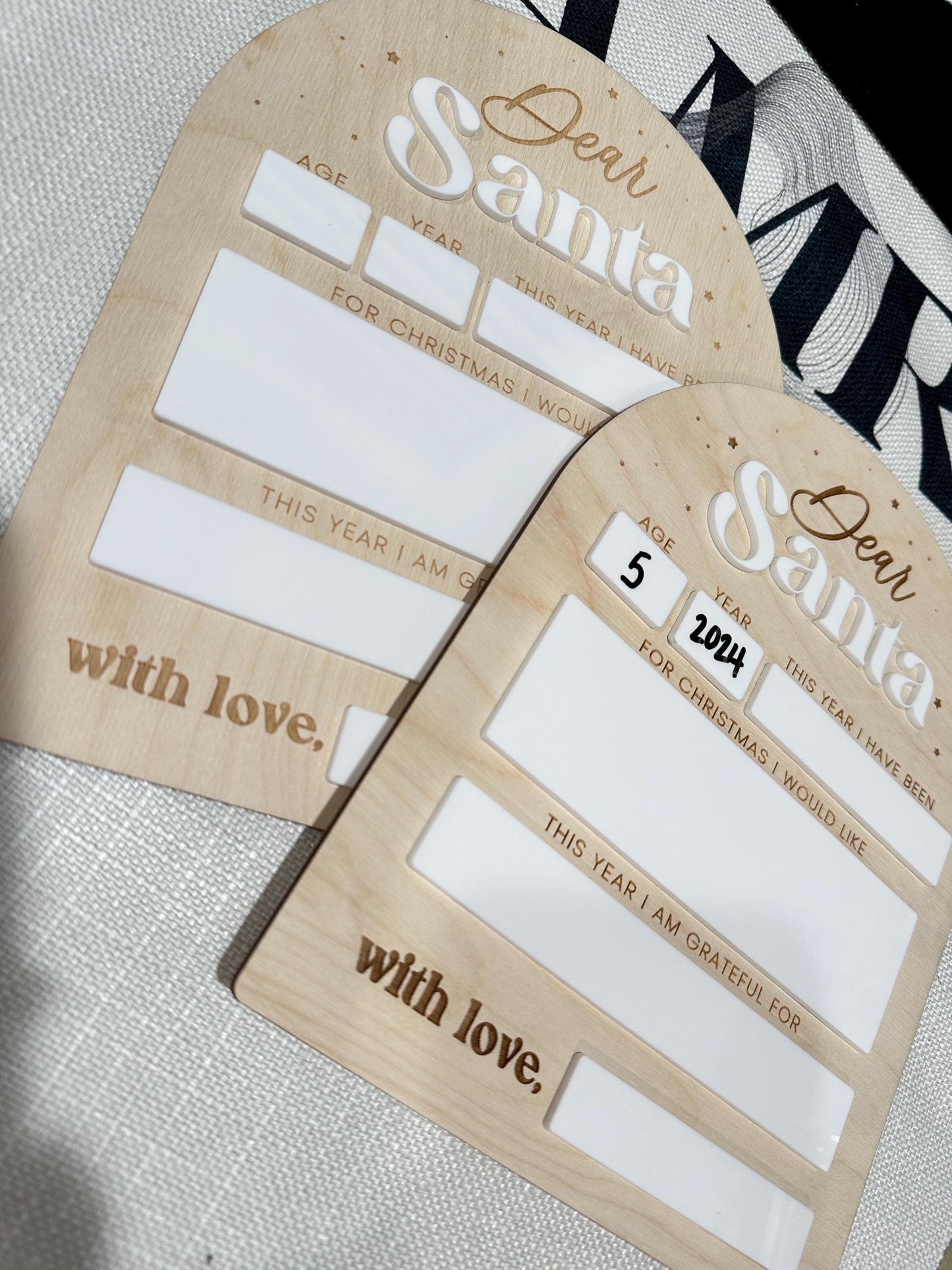 Letter to Santa Dry Erase/Re usable