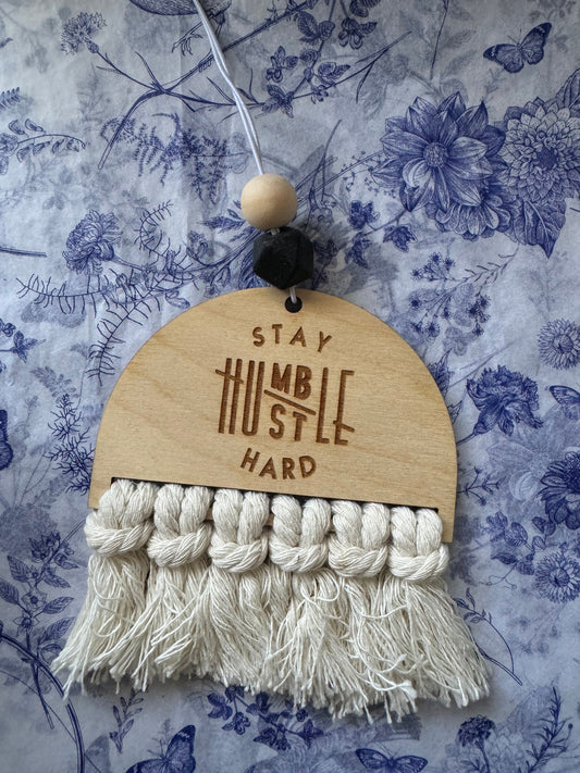 Rear View Mirror Hanger - Stay Humble