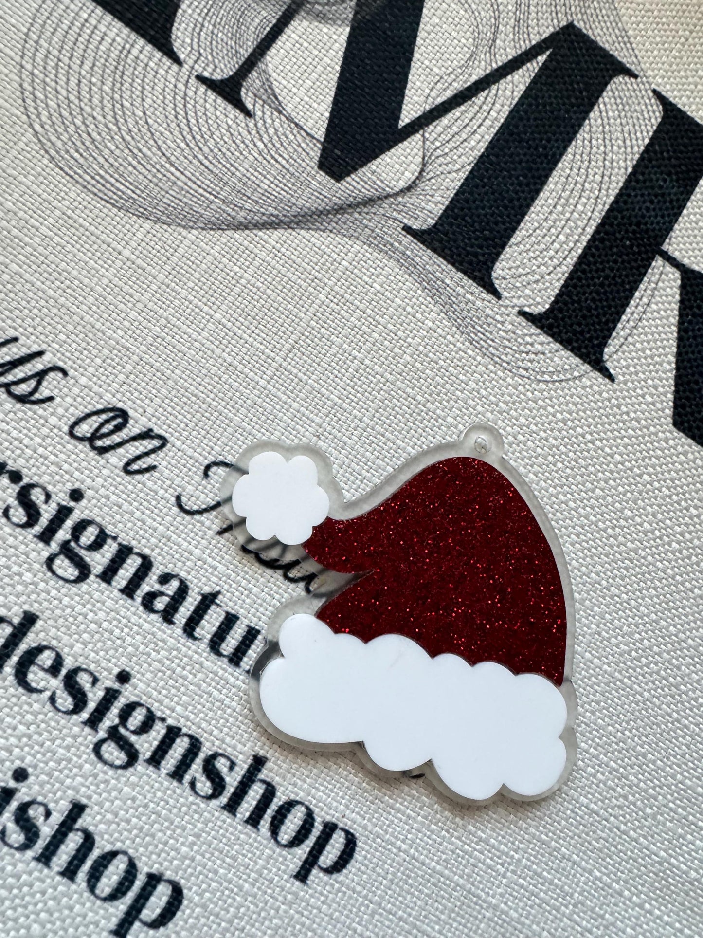 Christmas Santa Hat Tags