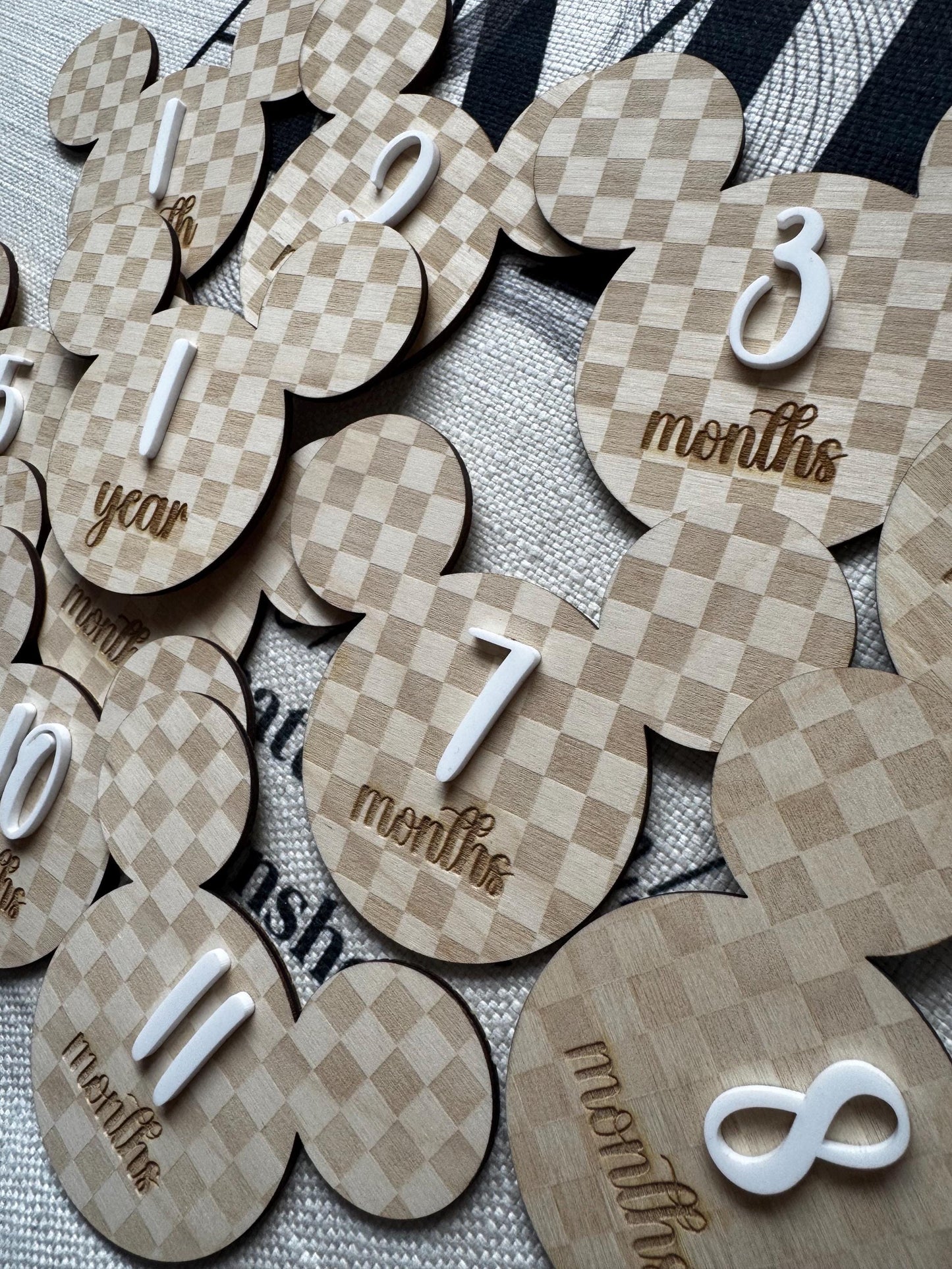 Checkered Mouse Inspired Baby Milestones