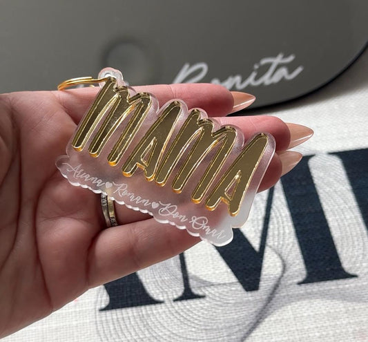 Custom Mama/Abuelita/Tia/Nina Keychain/Bag Tag