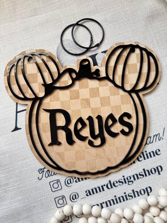 Checkered Pumpkin Stroller Identifier