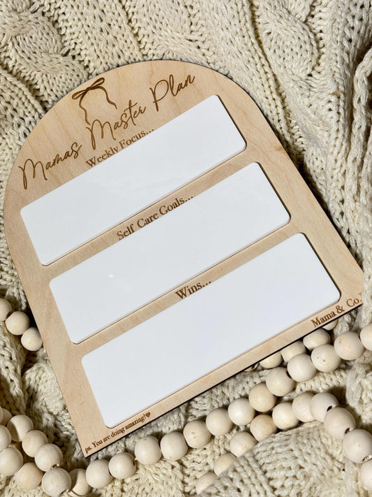 Mamas Master Plan Goal Setting Magnetic Board