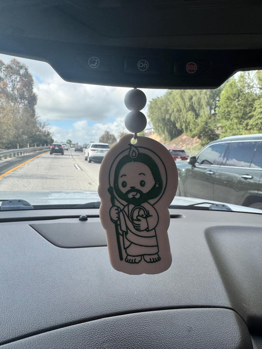 San Juditas Car Rear View Mirror Hanger