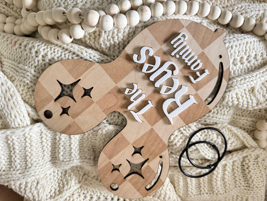 Checkered Balloon Stroller Identifier