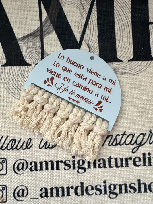 Yo lo Merezco Car Air Freshener/Rear View Mirror Hanger