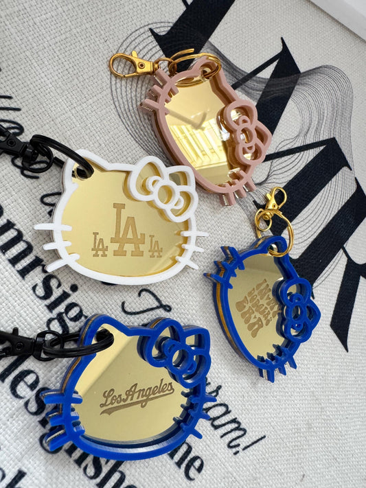 Kitty Cat Mirror Keychain