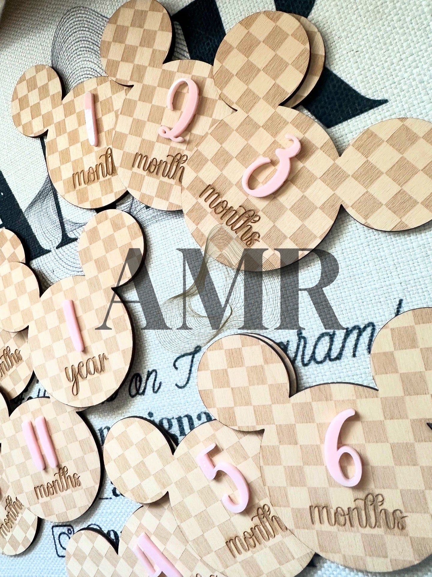 Checkered Mouse Inspired Baby Milestones