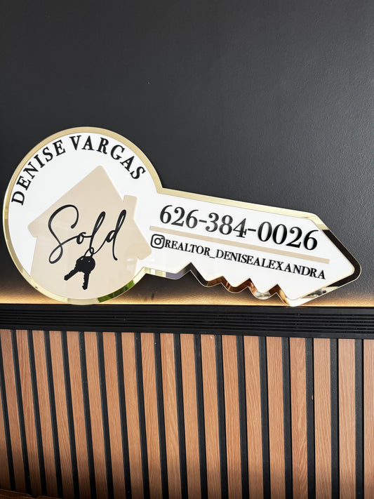Acrylic Realtor Sold Key
