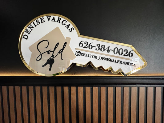 Acrylic Realtor Sold Key