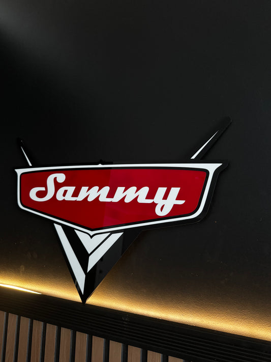 Cars Theme Name Sign