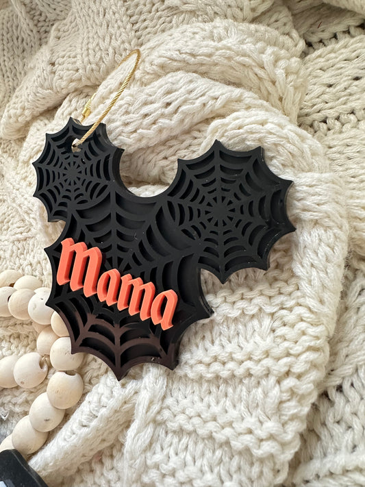 Spider Web Mouse Bag Charm