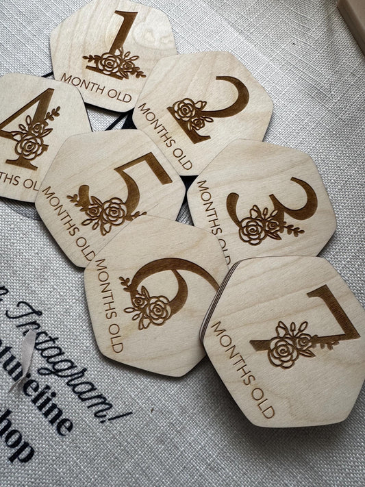 Baby Milestones Floral