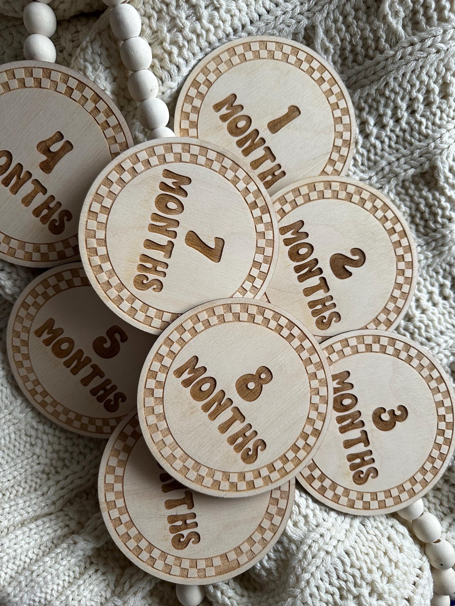Baby Milestones Checkered