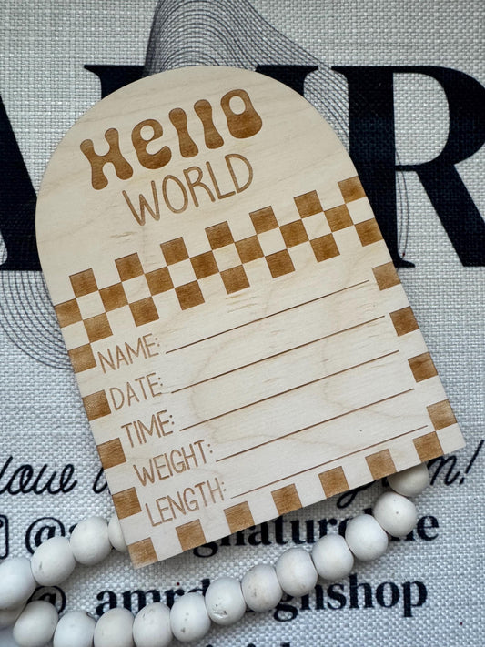 Baby Milestones Checkered