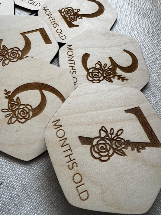 Baby Milestones Floral