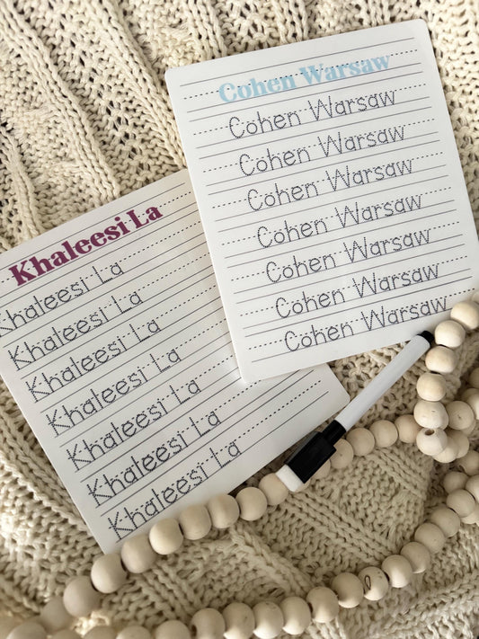 Name Tracing Dry Erase Board