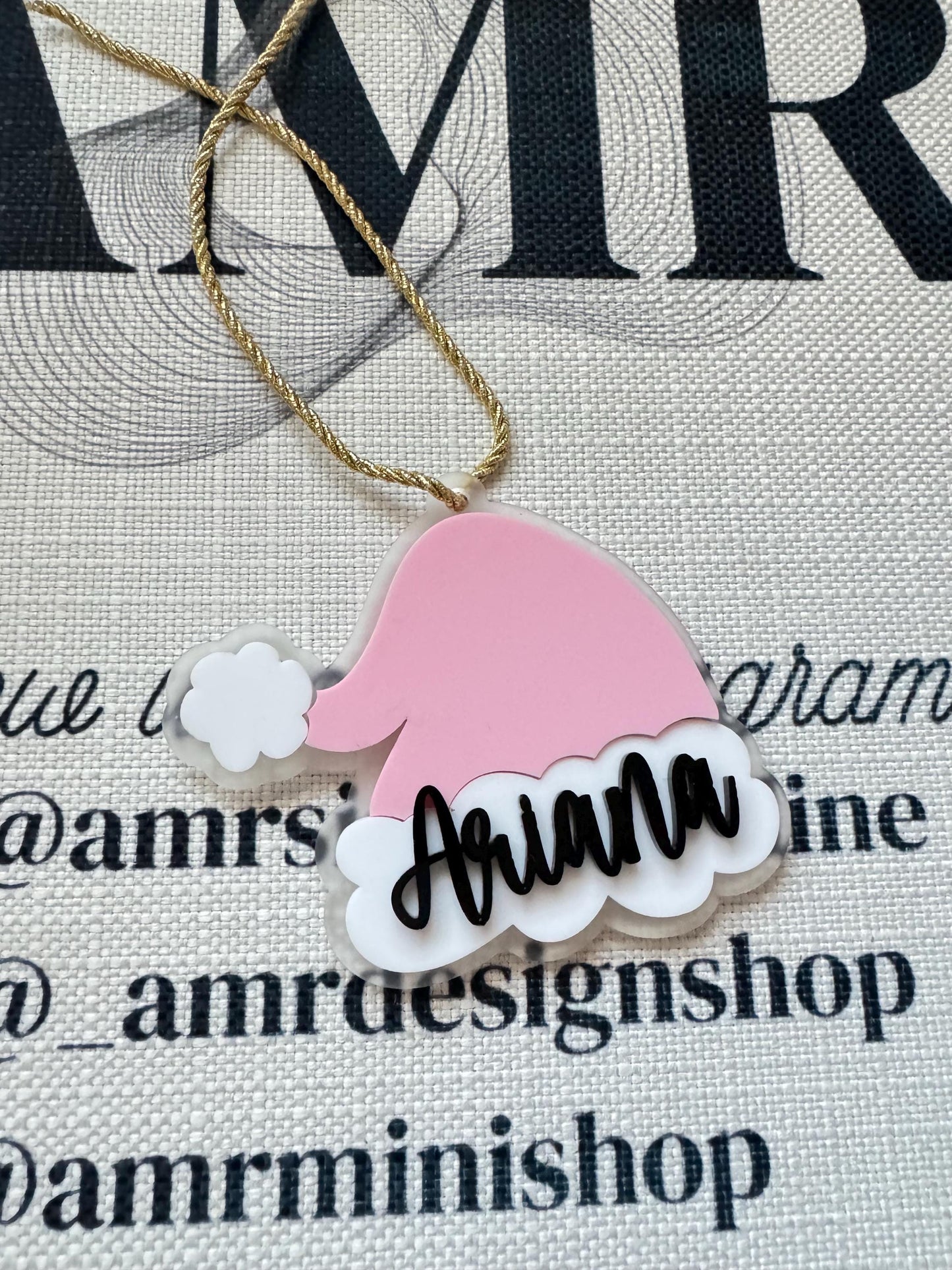 Christmas Santa Hat Tags