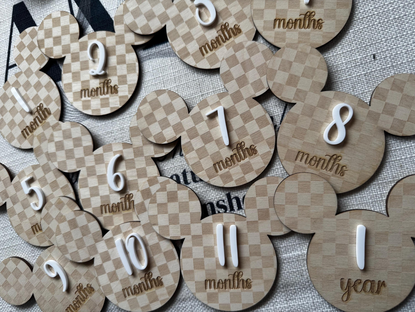 Checkered Mouse Inspired Baby Milestones