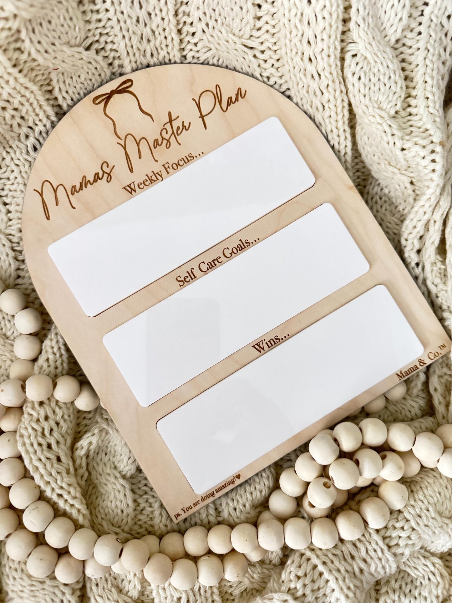 Mamas Master Plan Goal Setting Magnetic Board
